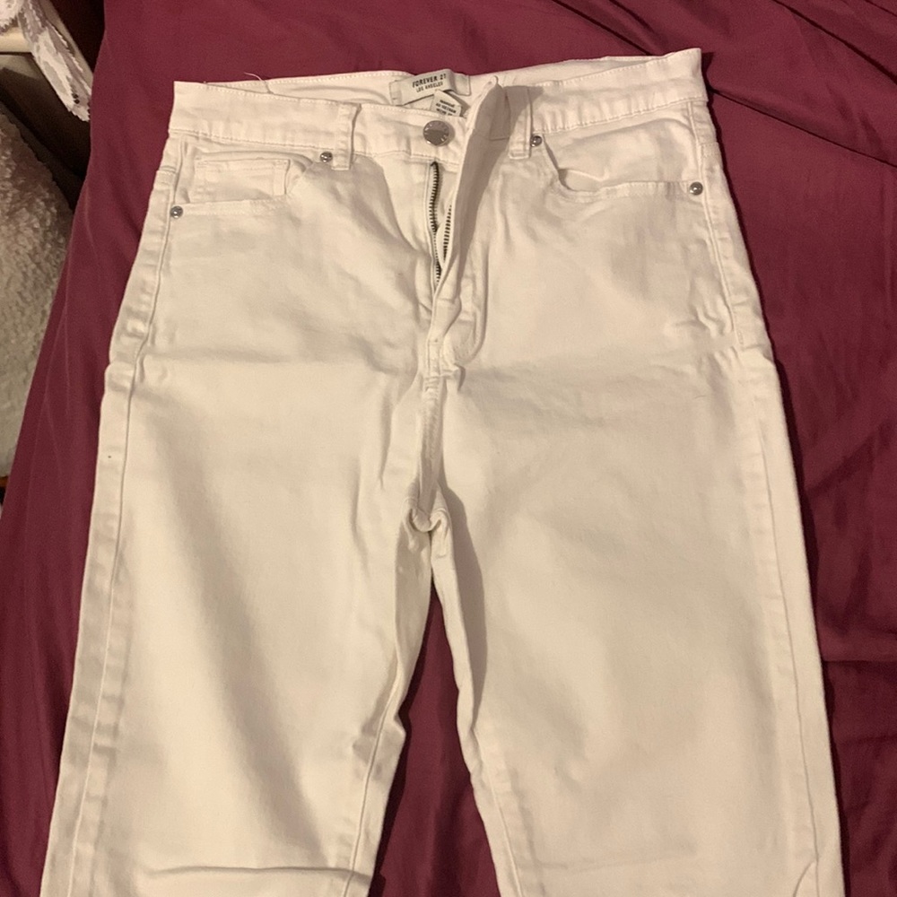 Forever 21 White Skinny Jeans